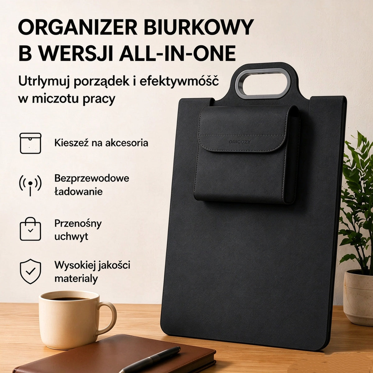 ⏰ Ostatni dzień zniżek 🔥 Wielofunkcyjny organizer biurkowy z bezprzewodowym ładowaniem