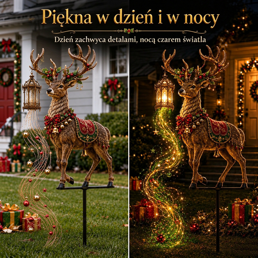 💥Nowość💥 Świecący renifer w formie topiaru