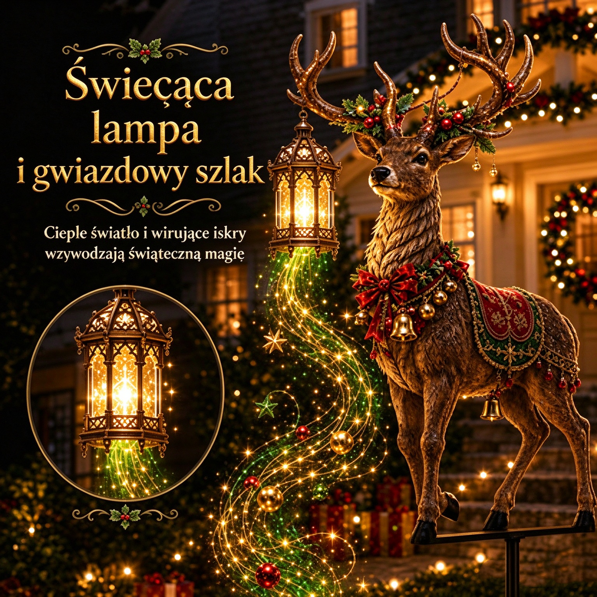 💥Nowość💥 Świecący renifer w formie topiaru