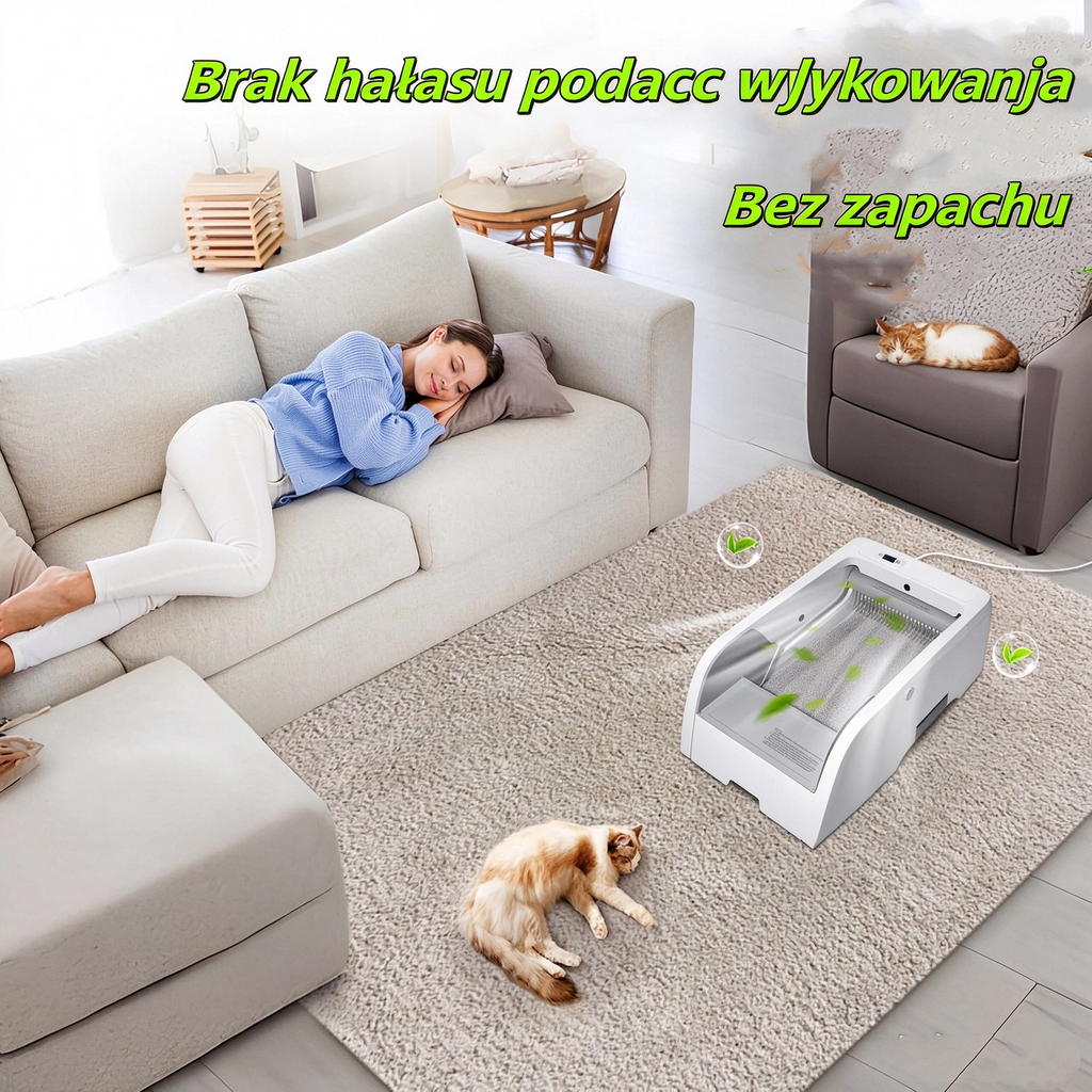 🔥Oferta specjalna🔥Inteligentna samoczyszcząca kuweta dla kotów