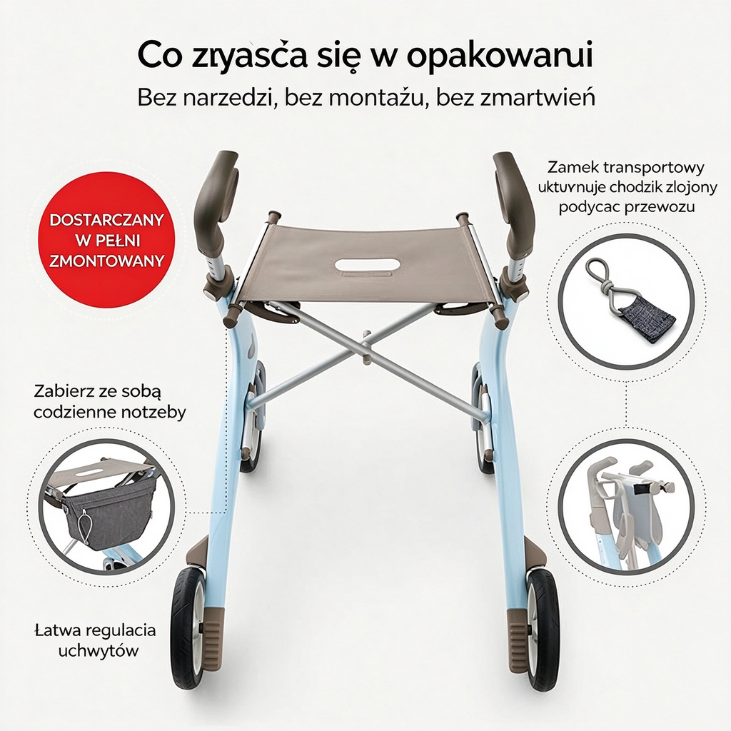 💥 Oferta ograniczona czasowo 🚶 Lekki i stabilny chodzik