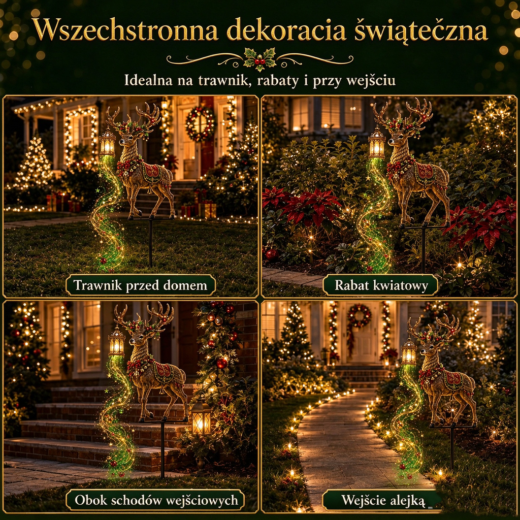 💥Nowość💥 Świecący renifer w formie topiaru