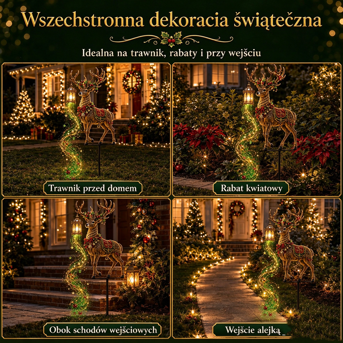 💥Nowość💥 Świecący renifer w formie topiaru