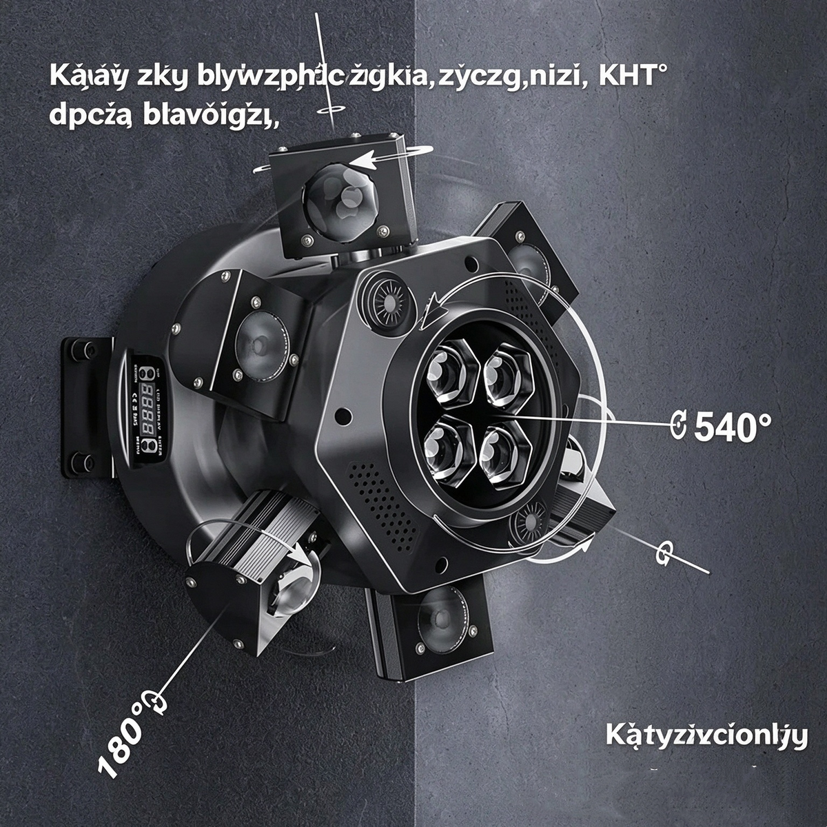 🔥Wyprzedaż🌟Ruchoma głowica sceniczna RGBW o mocy 150 W