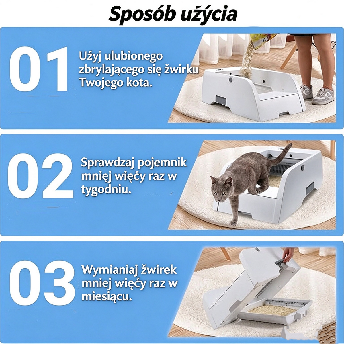 🔥Oferta specjalna🔥Inteligentna samoczyszcząca kuweta dla kotów
