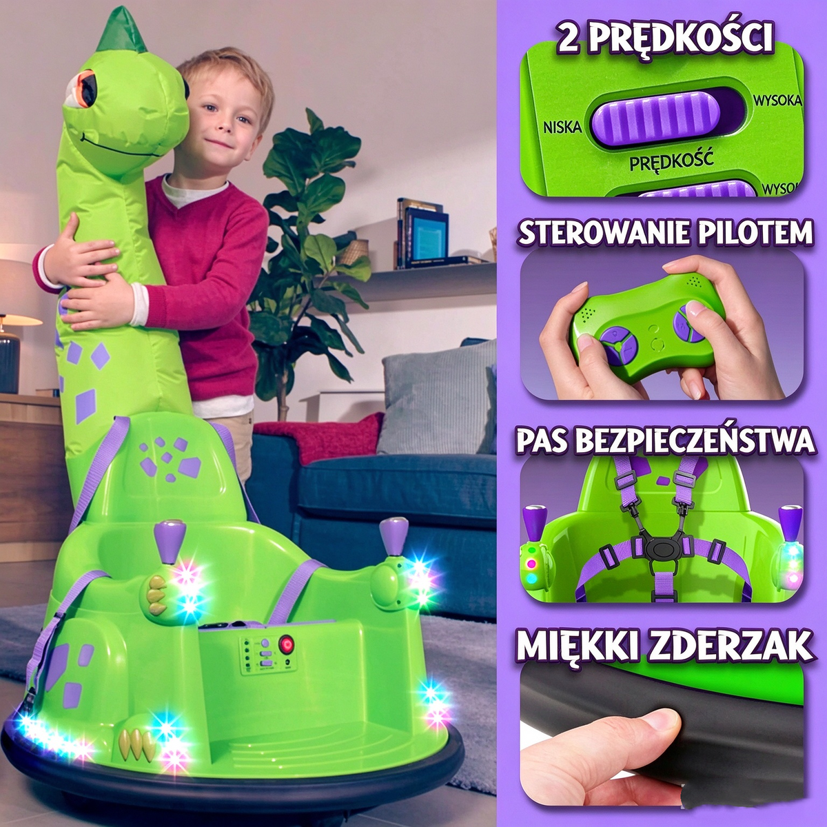 🔥Oferta specjalna🦖🦄Elektroniczne samochodziki zderzakowe dla dzieci