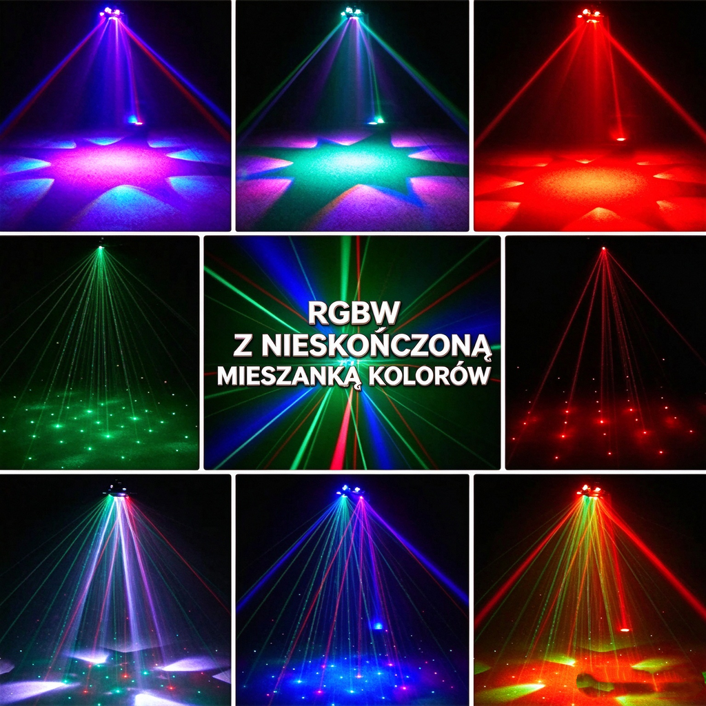 🔥Wyprzedaż🌟Ruchoma głowica sceniczna RGBW o mocy 150 W