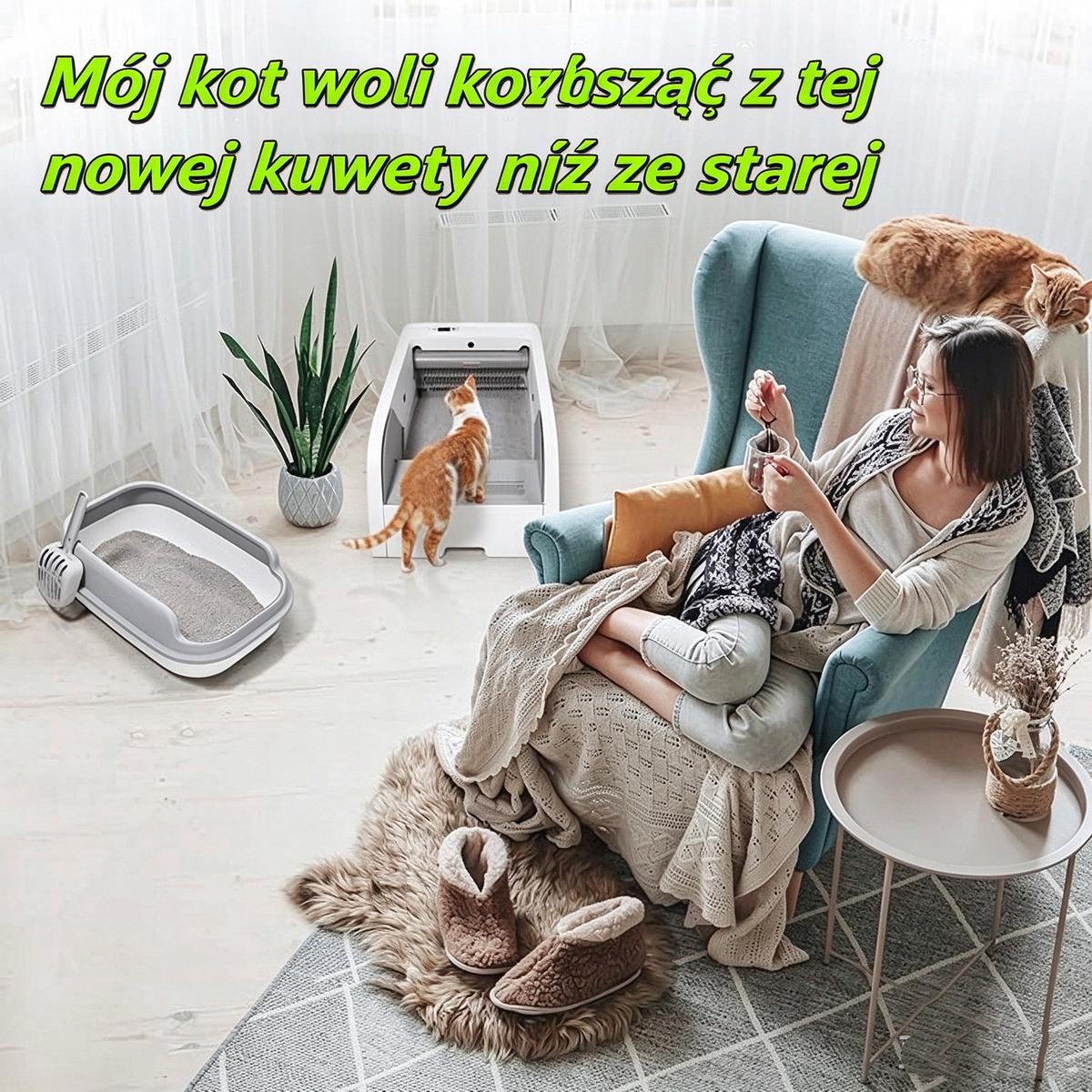 🔥Oferta specjalna🔥Inteligentna samoczyszcząca kuweta dla kotów