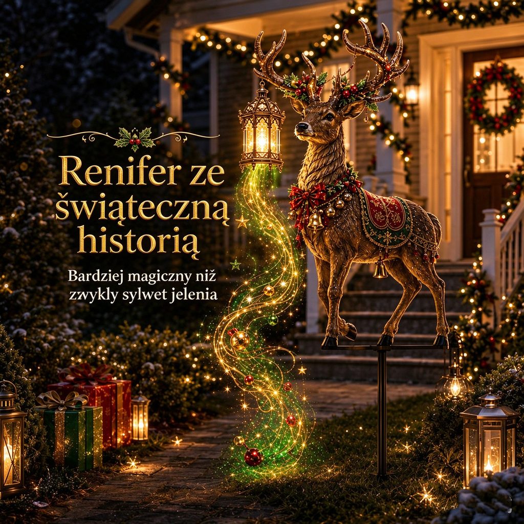 💥Nowość💥 Świecący renifer w formie topiaru