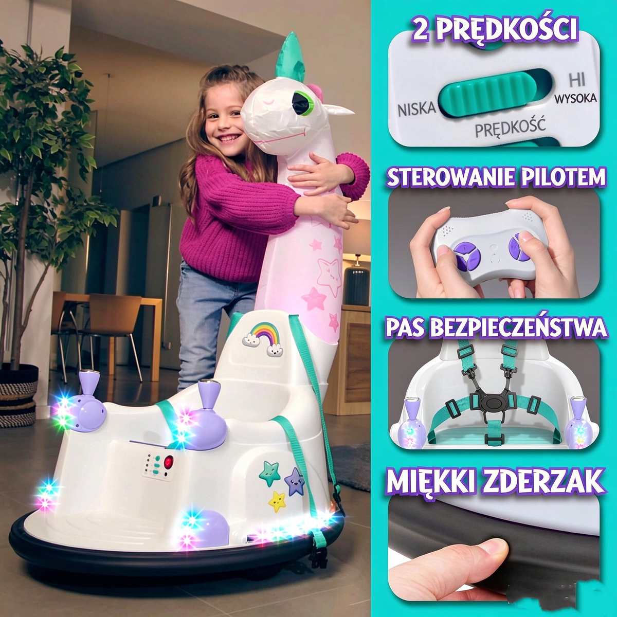🔥Oferta specjalna🦖🦄Elektroniczne samochodziki zderzakowe dla dzieci