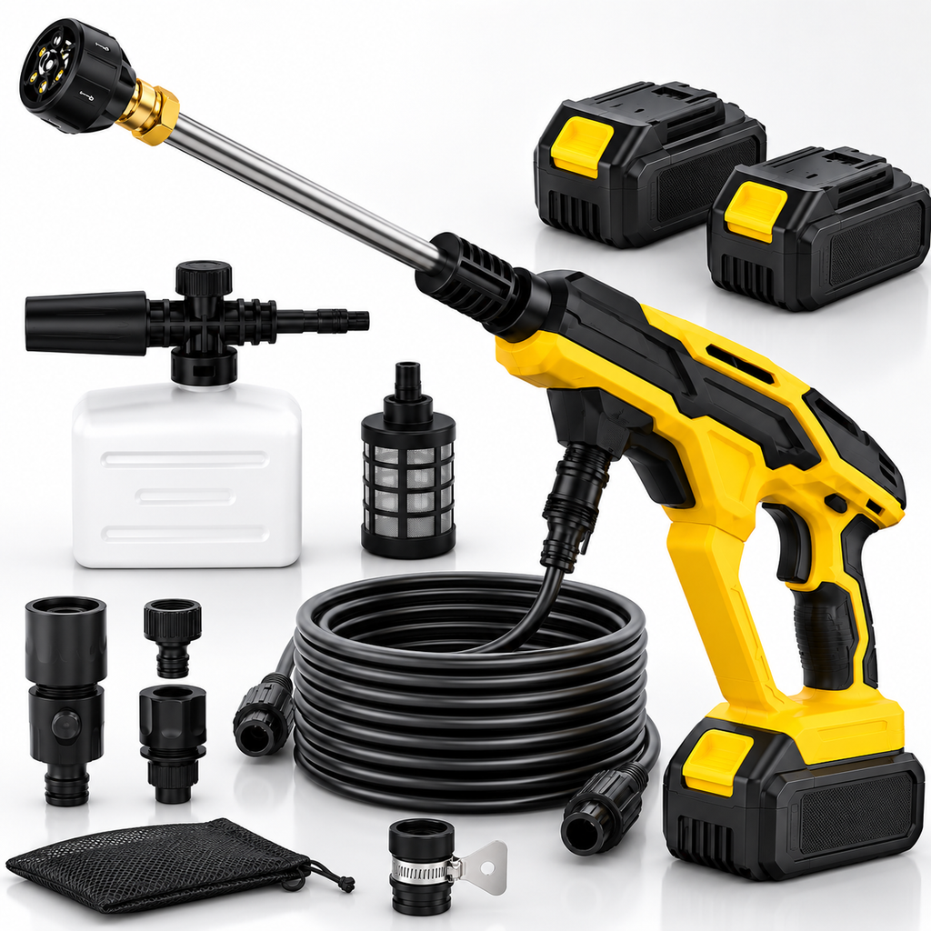 🔥Ostatni dzień oferty ograniczonej czasowo🔥Bezprzewodowa Myjka Ciśnieniowa z Silnikiem Turbo - 6 Trybów Strumienia